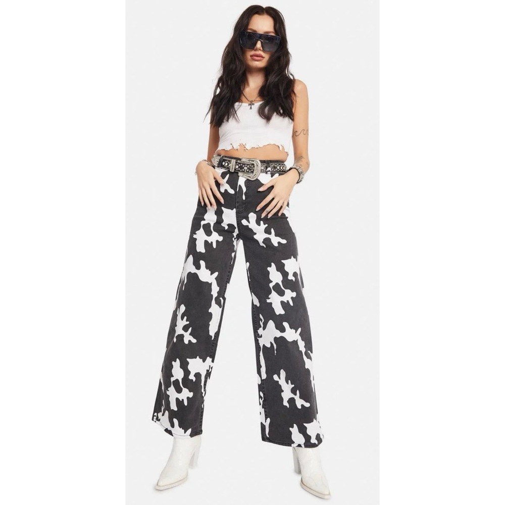 BY.DYLN Remi High Waist Ankle Wide Jeans
